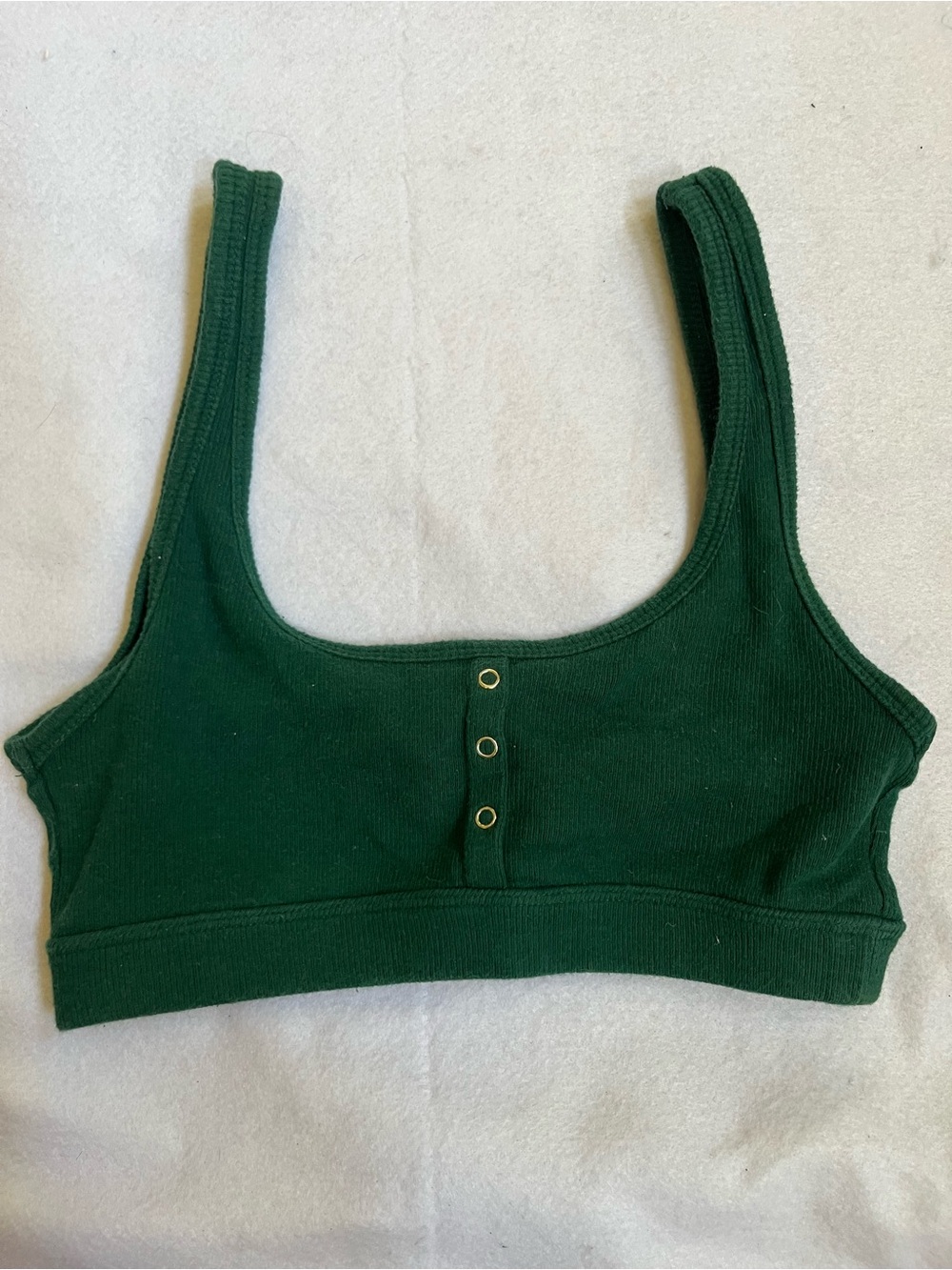PacSun Dark Green Ribbed Scoop Sports Bra